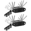 Uxcell 2 шт. Велосипедный ремонтный мультитул 16 в 1 Многофункциональный портативный набор для ремонта велосипедного механика Набор инструментов для обслуживания велосипеда для велосипеда горного
