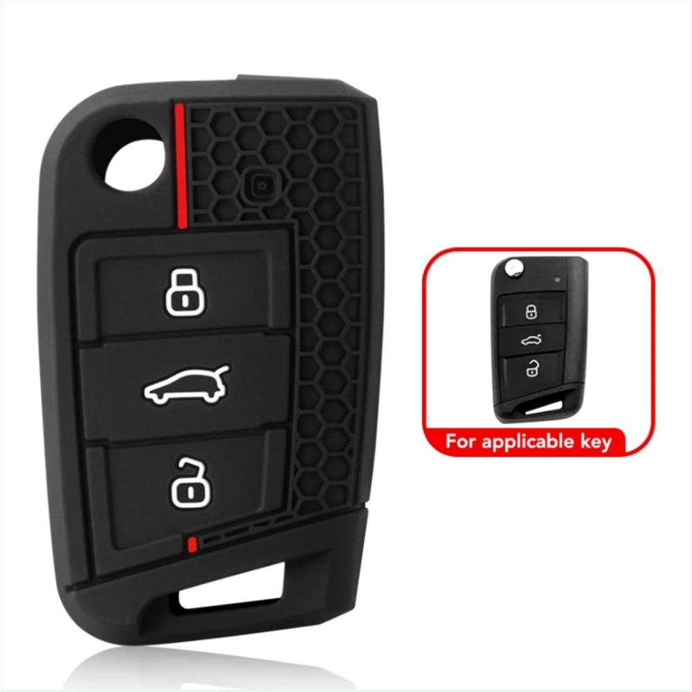 Чехол для ключа автомобиля, крышка брелка для VW Golf 7 GTI POLO T-Cross Touran Tiguan Skoda Octavia Rapid Kodiaq Fabia Seat Ibiza Leon