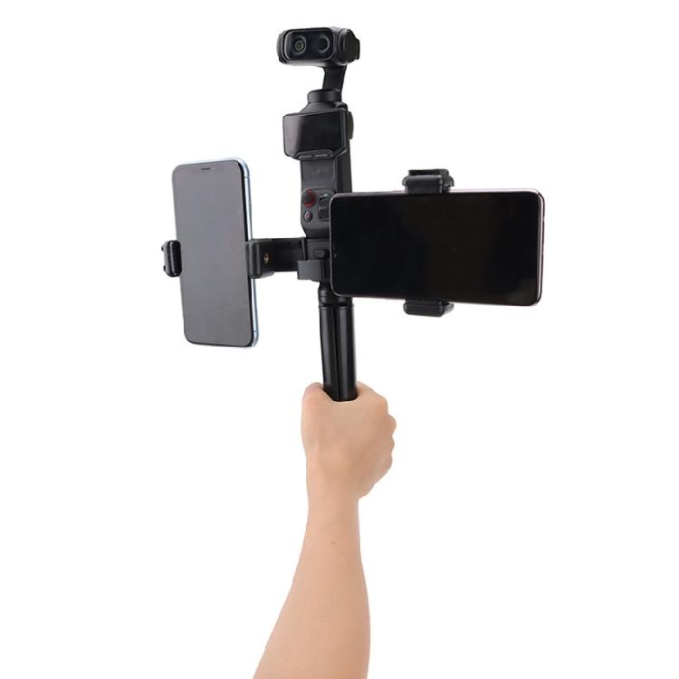 Expandable Phone Recording Mount Kit for 2.36-3.94Inch Double Phone Live Streaming,Support Bracket for Creators Workflows