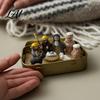 Миниатюрная композиция Рождества Мини в жестяной коробке 3D-печатный карманный набор сцены Маленький для стола Рождественская Святая Семья Фигурки Иисуса Пасхальное украшение