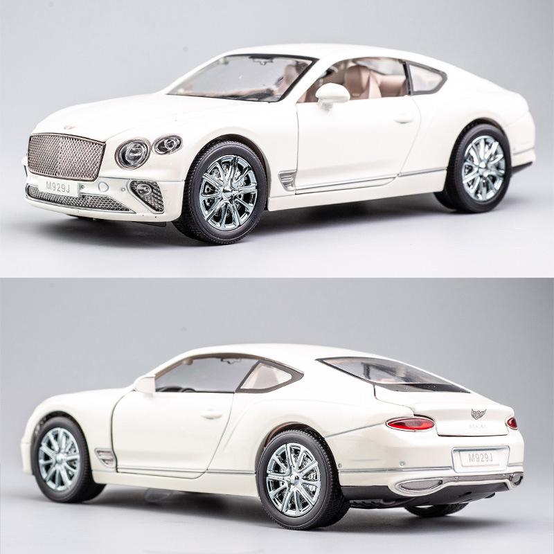Масштаб 1/24 Bentley Continental GT, литая под давлением модель автомобиля, игрушечный автомобиль с откатным механизмом, звуком и светом для детей, коллекция подарков для мальчиков и девочек