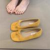 Модные женские балетки Летний новый стиль Круглый носок Неглубокий вырез Зажим для пальцев Коровья замша Мягкая подошва Противоскользящие Износостойкие Сандалии