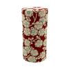 Noguchi Kumataro Tea Garden Tea Caddy, Large Capacity 200g, with Washi Paper and Inner Lid, Plum Romantic Design, Dark Red, Made In Japan, Stylish