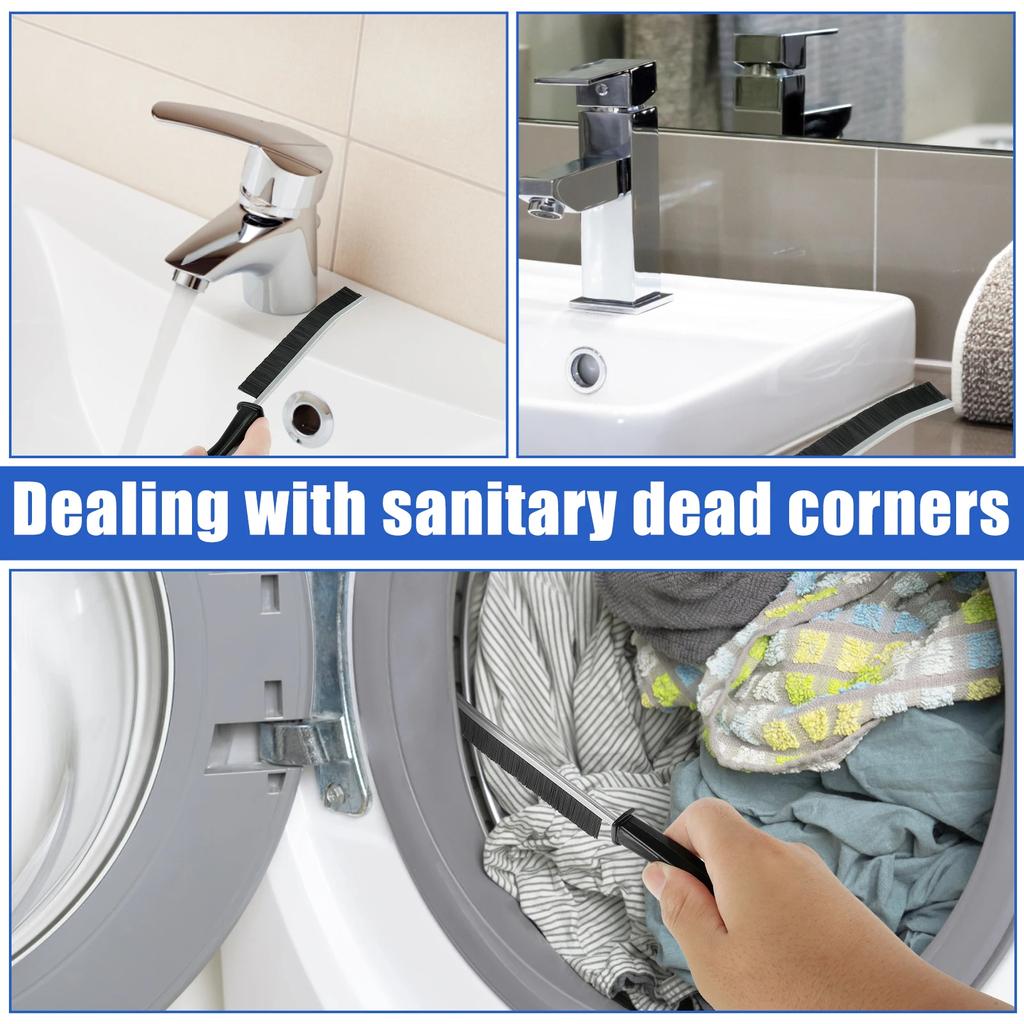 10 Piece Multifunctional Slit Brush Cleaning Brush Micro Door And Window Track Groove Slit Tube Cleaning Scrub Brush