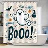 Шторка для душа Boo в хэллоуинском стиле с привидениями и тыквами декоративный аксессуар для ванной комнаты для жуткого сезона (Товар №12345