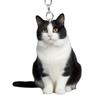 Cat Keychain Double Sided 2D Flat Acrylic Pet Hanging Decoration Lifelike Cat Keyring Accessories for Car Mirror Window Backpacks