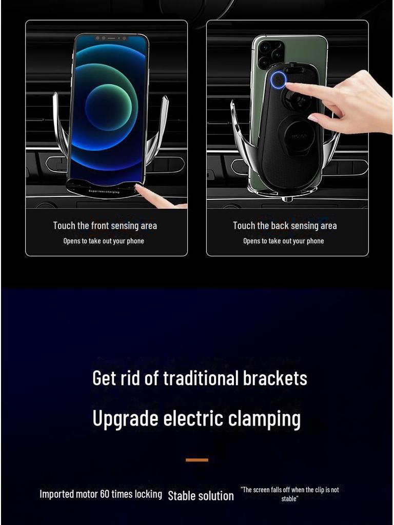 Magic Clip G10: Magnetic Wireless Car Charger with Colorful Lights & Aromatherapy