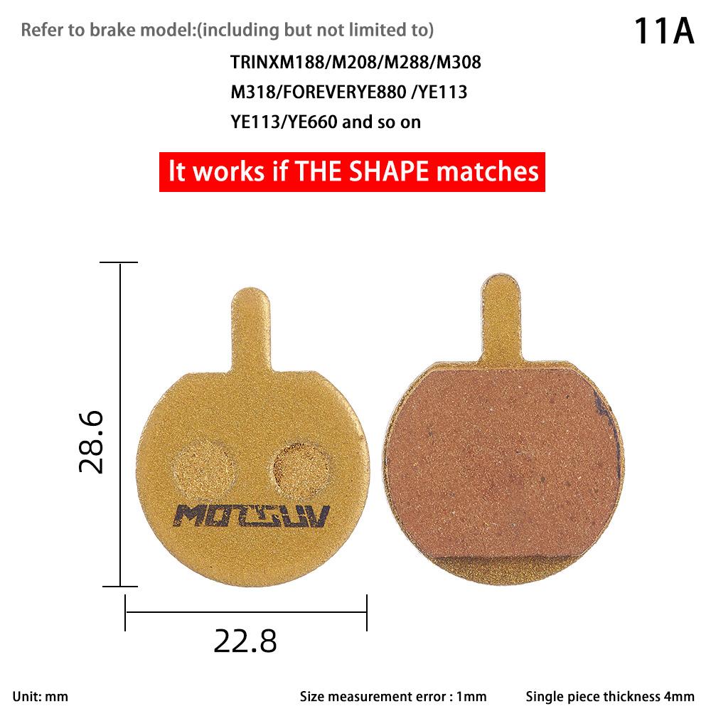 10 Pairs (20 Pieces) Copper Base Bike Brake Pads for Shimano SRAM Avid Hayes Magura Bicycle Accessories