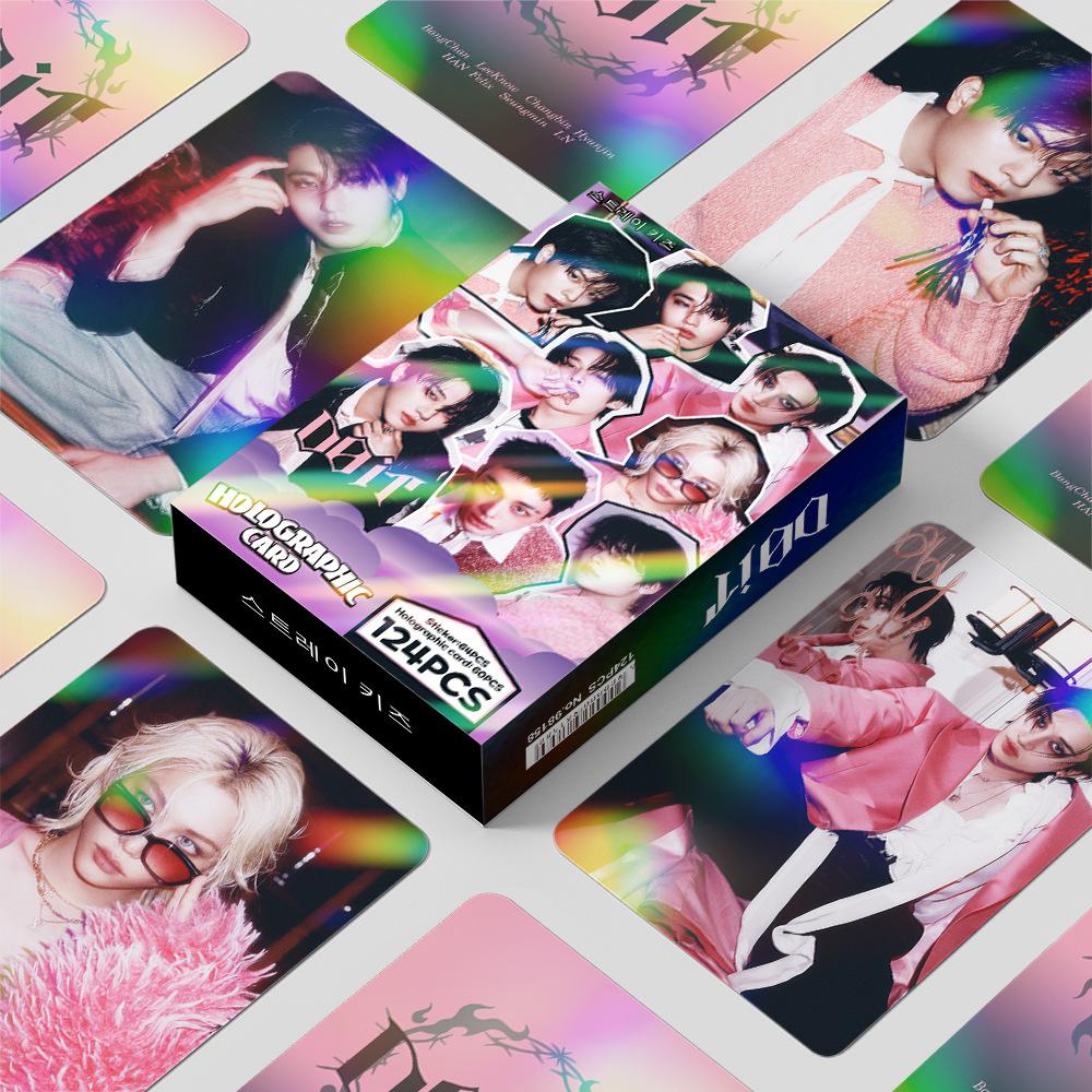 124 шт. STRAYKIDS LOMO Карточка Лазерная Карточка SKZOO Новая Специальная DOIT Периферийная Флеш-Карточка Стикер Stray Children LOMO Карточка