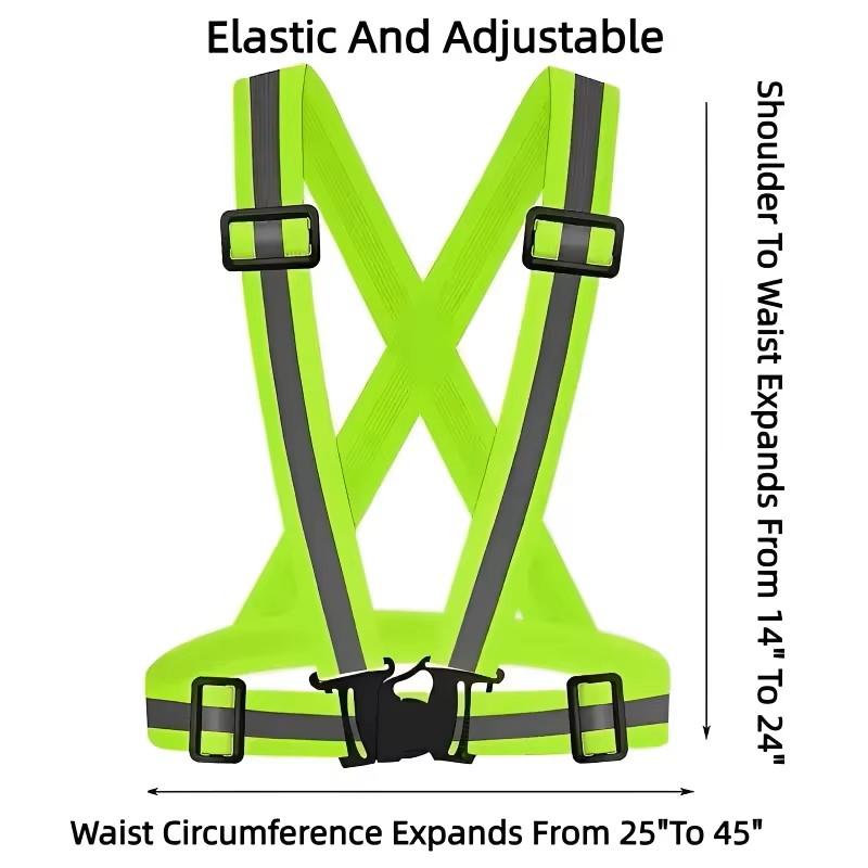 Выделите светоотражающие ремни для ночной работы, безопасности бега, регулируемого светоотражающего жилета, светоотражающей куртки высокой видимости