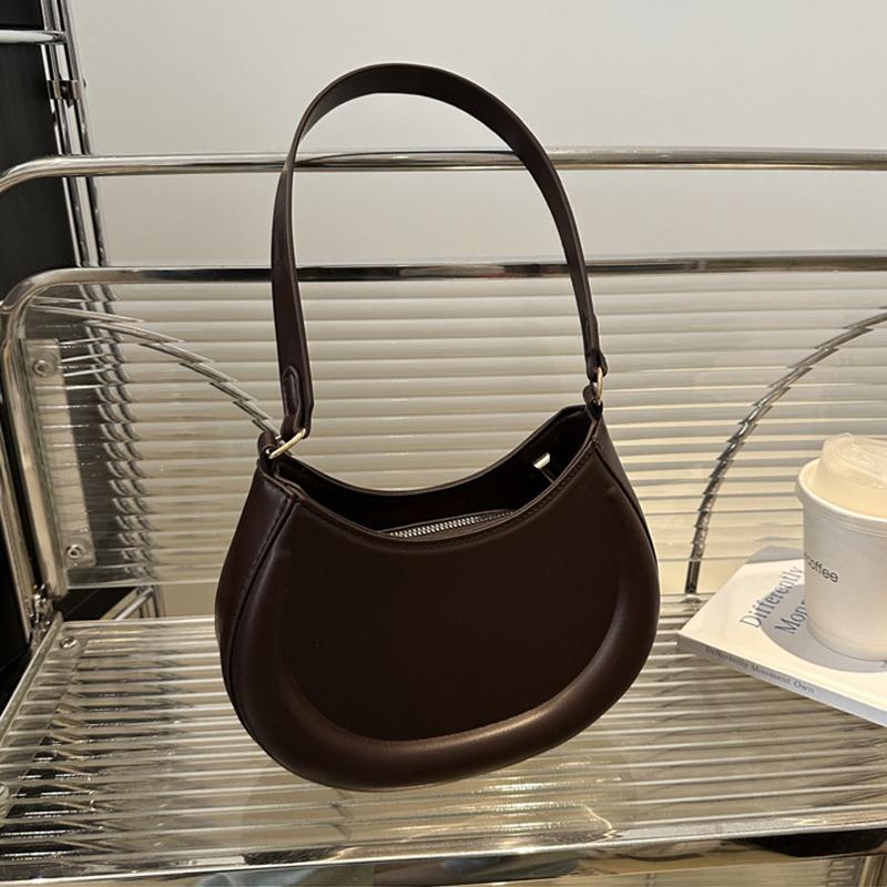 Французский полумесяц Женская однотонная сумка через плечо под мышкой Новая повседневная дорожная трендовая сумка-хобо из ПУ кожи CLE