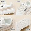 2025 весна белые туфли новая корейская версия женские студенческие туфли на платформе с увеличенным каблуком спортивная обувь повседневная уличная обувь XT162