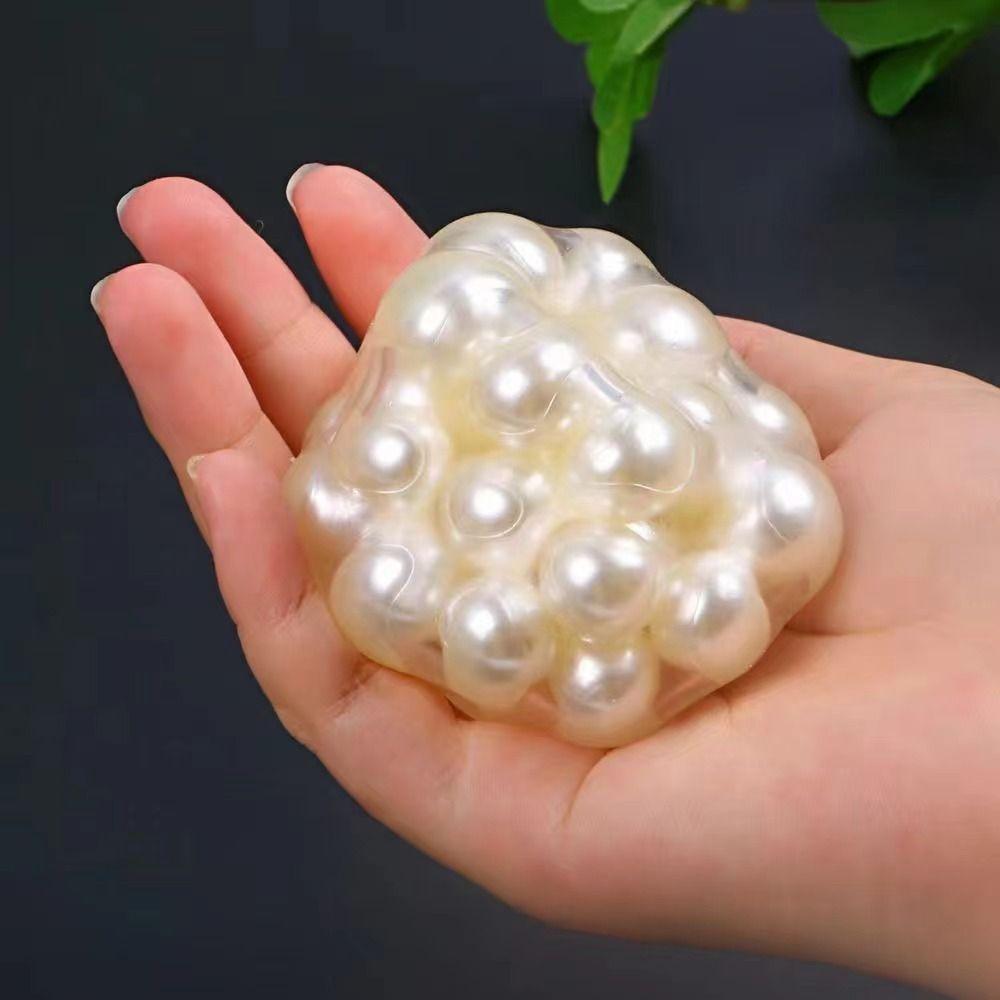Bead Ball Pinch Fidget Toy Mochi Ball Pearl Squeeze Toy Pearl Noisy Ball Toys Table Ornaments