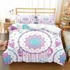 Dreamcatcher Duvet Cover Set Boho Mandala Bedding Set for Girls Adults Purple Dream Catcher Comforter Cover Soft Polyester
