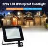 LED Floodlight PIR Motion Sensor White/Warm White IP66 AC220V Exterior Projector Spotlight Outdoor Lighting Floor Lamp