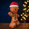 7.8FT Рождественский надувной пряничный человечек Рождественский декор Праздничные принадлежности Светодиодный Санта Домашний декор Украшение Подарок Рождественское украшение для двора