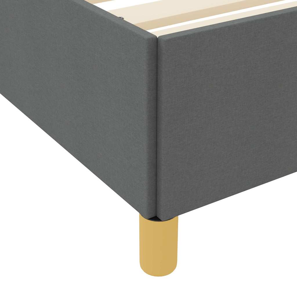 Bed Frame with Mattress Dark Grey 180 x 200 cm Fabric
