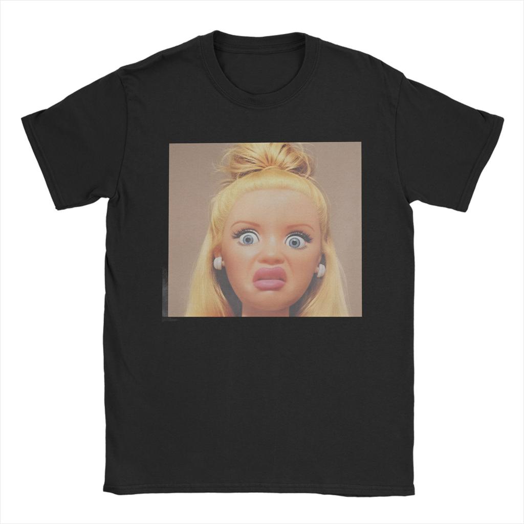 Funny Doll Print Pure Cotton T Shirt For Couple Summer Y2K Basic TShirts ONeck Trending Tee Shirt Oversized Design Tops