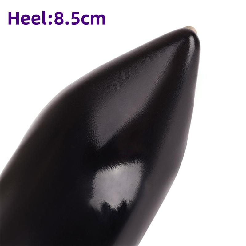 Модные эластичные высокие сапоги 2024 года, трендовые брюки, комбинезон из лакированной кожи, длинные сапоги на очень высоком каблуке, классная обувь для вечеринок и танцев в ночном клубе