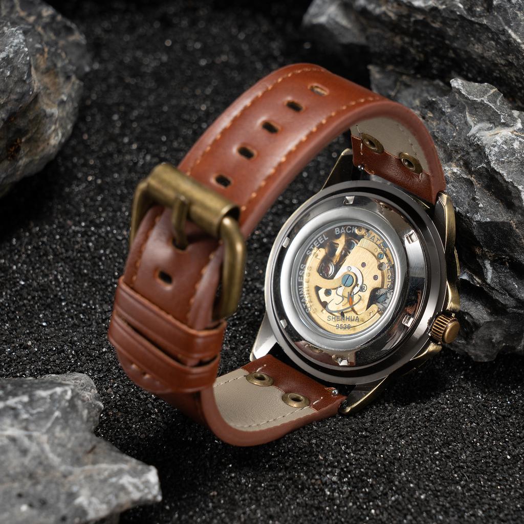 Fashionable Men's Watch Hollowed Out Luminous Tourbillon Fully Automatic Mechanical Movement Mechanical Watches Reloj Automático