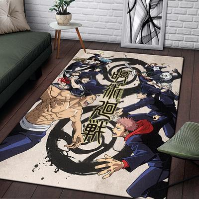 Ковер Jujutsu Kaisen для гостиной, мягкий фланелевой коврик для спальни, противоскользящий коврик для ванной комнаты, детский игровой коврик, декор комнаты для мальчиков