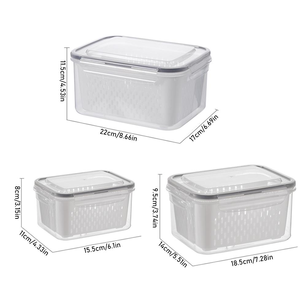 3 In 1 Fruit Storage Containers For Fridges Space-Saving Health Meal Preps Routine