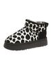 Cow Pattern Snow Boots, Short Thick Soles Anti-cold, Plus Velvet, Thickened Non-slip Women Shoes Comfortable Not Tiring for Feet