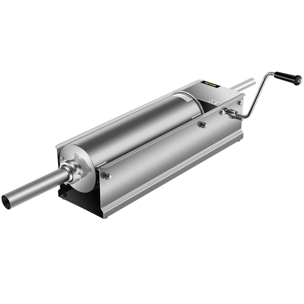 Sausage Stuffer Machine 7L Stainless Steel Sausage Filler Horizontal Manual Sausage Meat Stuffer Machine for Making Hot Dog Sausages Bratwurst