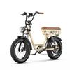 W77 Beige 500W Motor Power 48V18AH Battery 20 * 4.0 Tires 7-speed Hydraulic Brake Maximum Speed 40KM/H Urban Road Electric Bicycle