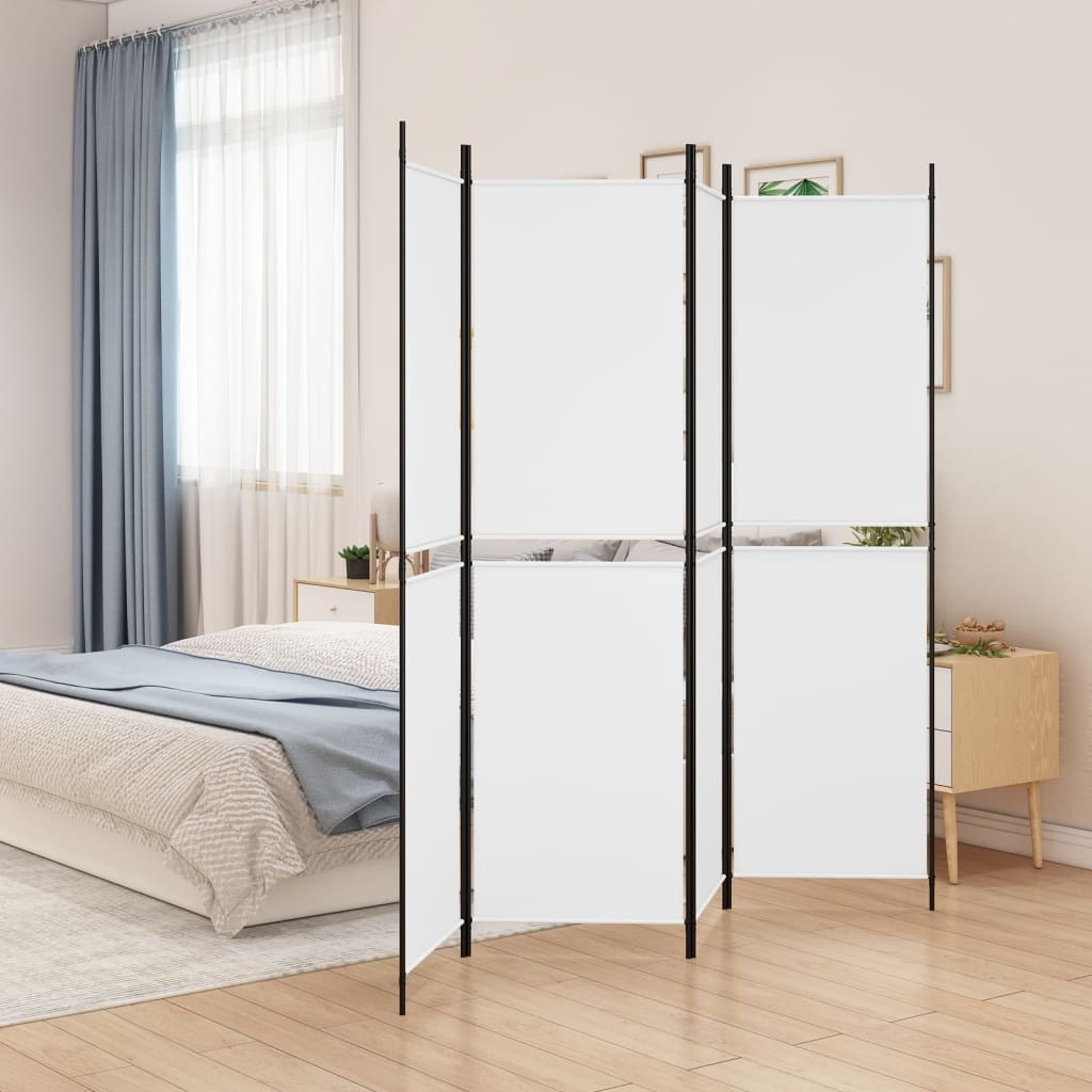 Vidaxl Parawan 4-Panelowy, Biały, 200X200 Cm, Tkanina