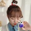 2 Pcs Women Cute Hair Ropes Cartoon Big Eyes Decor Thick High Elasticity Anti-slip Anti-break Candy Color Ponytail Holder Hair Band Hair Rings