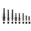 12pcs Drill Socket Adapter Extension Rod Conversion Head Driver /2inch 3/8inch /4inch Electric Drill Driver Quick Transfer Rod