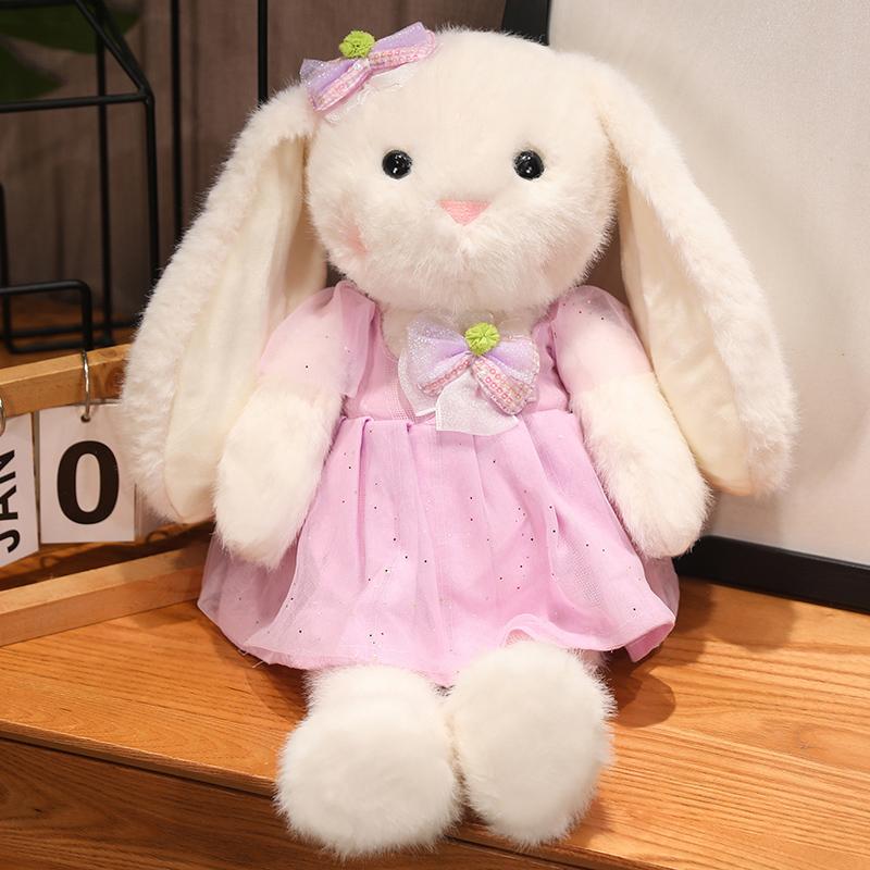 Cute Princess Rabbit Plush Toy, Three-color Dress Bunny Doll, Rabbit Stuffed Animal Toy, Girl's Birthday Gift, Children's Toy