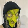 Halloween witch mask cos Witch mask, adult size, green-faced witch costume for women, for Halloween parties and masquerades, made of latex
