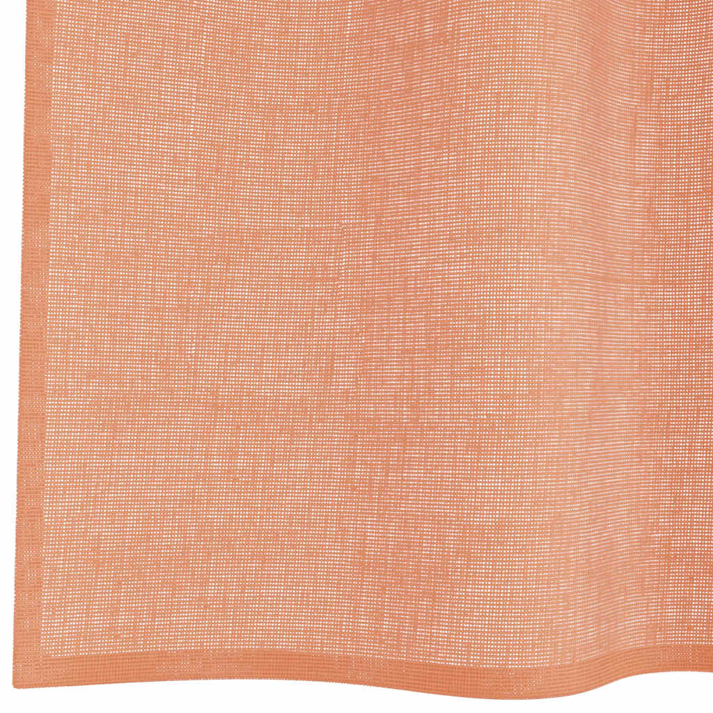 Voile Curtains with Loops 2 pcs Terracotta Red 140 x 175 cm