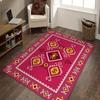 Traditional  Colorful Tribal Kilim Rug Non Slip Flannel Carpets for Home Living Room Bedroom Kitchen Machine Washable Floor Mat