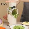 Stainless Steel Vegetable Slicer Manual Shredder, with Stable Suction Cup Base Design, 5 Removable Chopper Replaceable Blades Kitchen Chopper,