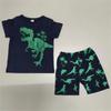 2Pcs Toddler Kids Baby Boys Girls Pajamas Cartoon Print Tops Shorts Outfits Set