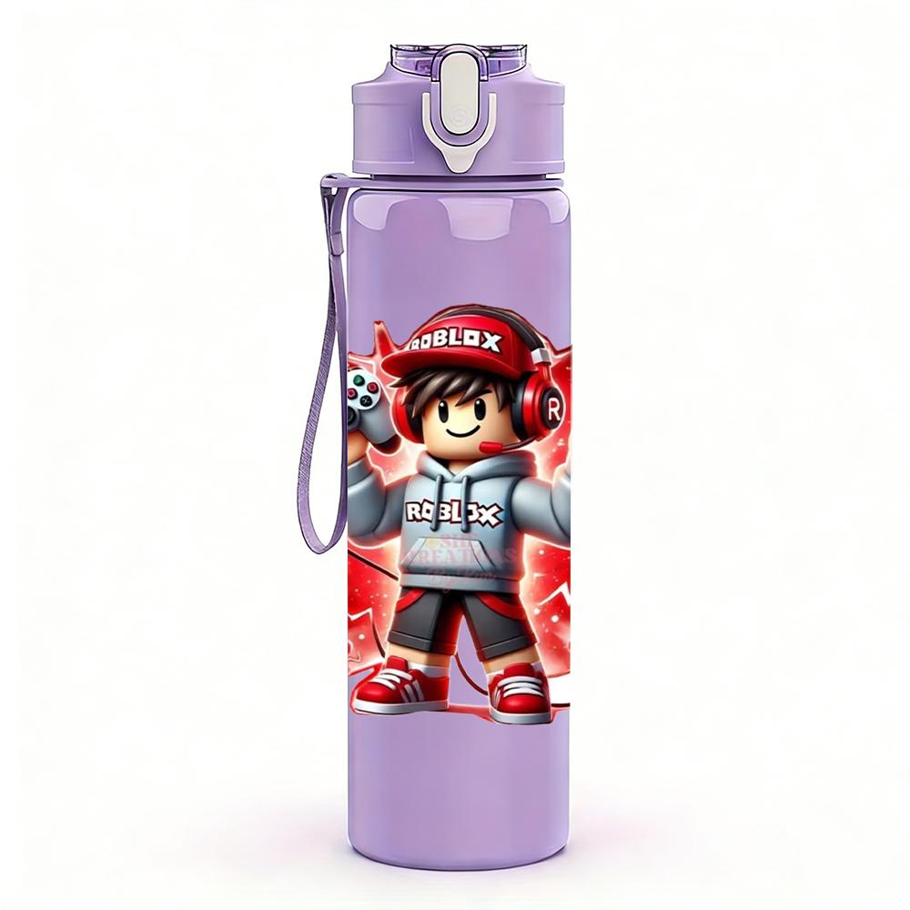 1PC Cartoon Firefighter Hero 750ml Color Plastic Sports Water Bottle Leakproof Flip Straw Lid Suitable for Sports Office Home Use