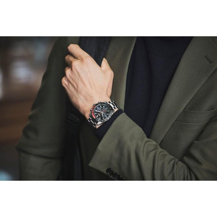 Мужские часы Seiko Prospex SBDL099, Сделано в Японии, Solar Speedtimer, Безель с тахиметром, Хронограф, Календарь даты, Черный циферблат, Нержавеющая сталь