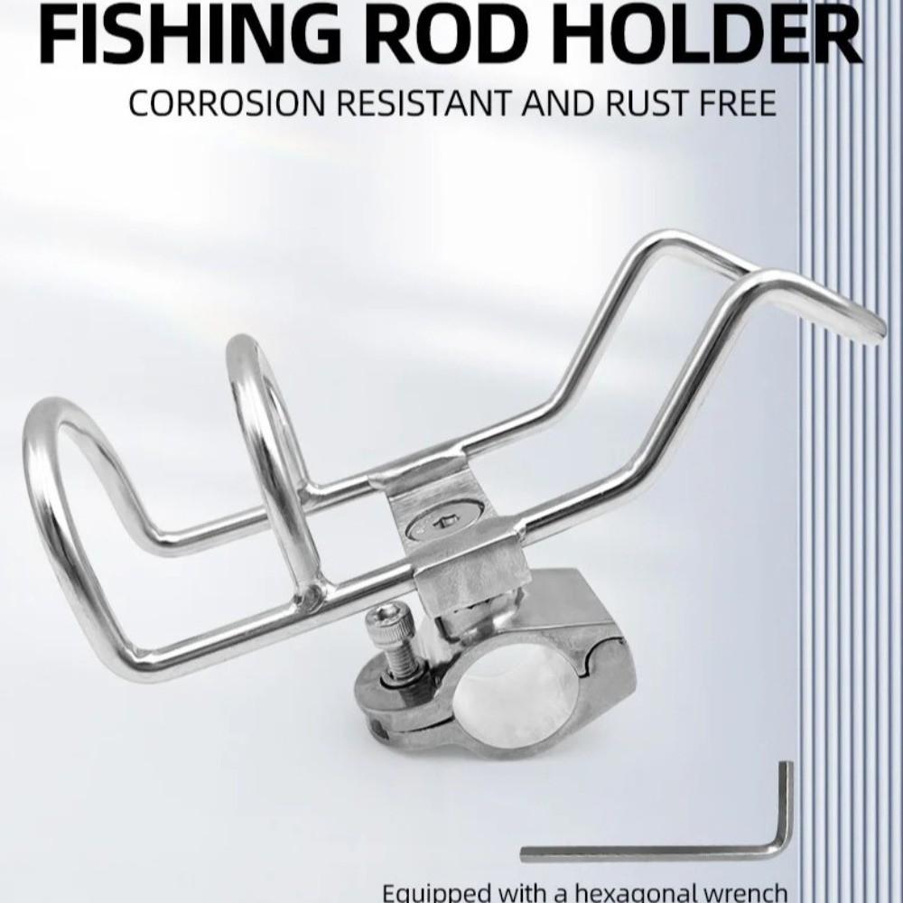 Corrosion Resistant Fishing Rod Holders Clamp Style Stainless Steel Holders  Boat Fishing