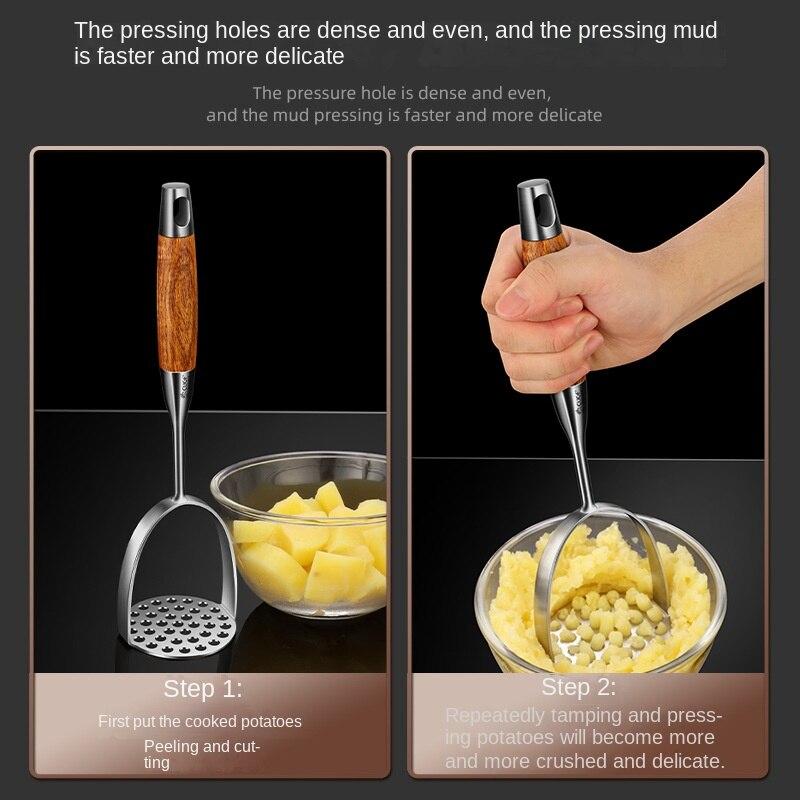 1 шт. 304 Нержавеющая сталь Картофельное пюре Артефакт Кухонный давилка Детская пищевая добавка Машер