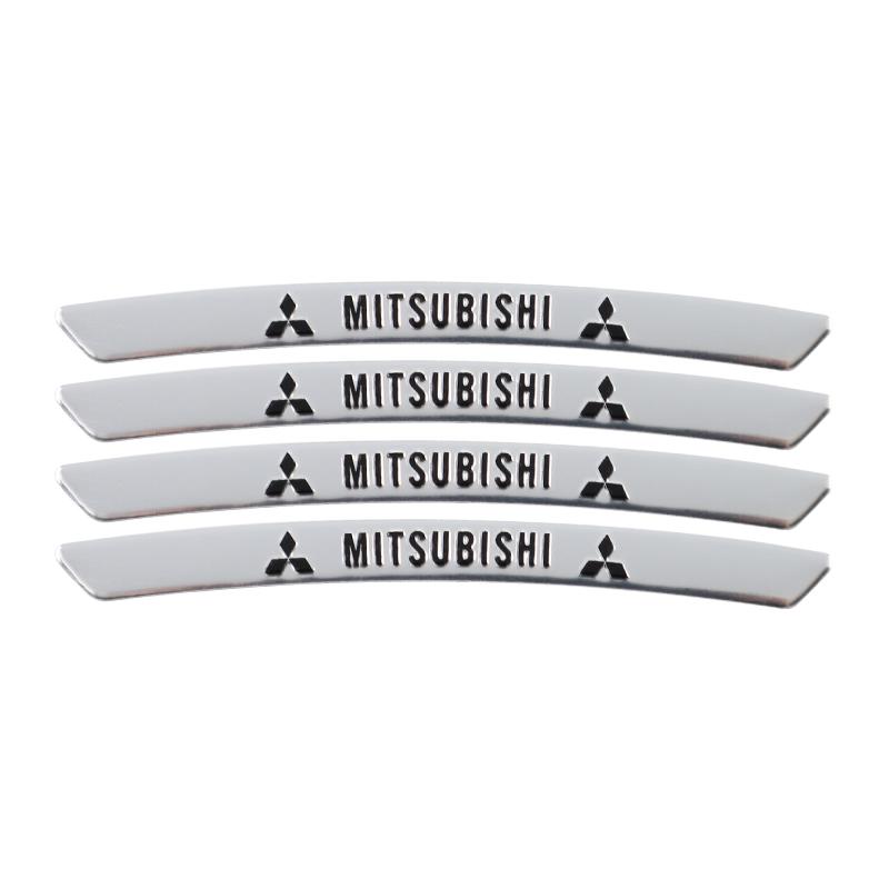 4pcs Aluminium Alloy Car Wheel Hub Stickers For Mitsubishi Ralliart Outlander ASX Lancer Lancer-Ex Competition Eclipse Expo