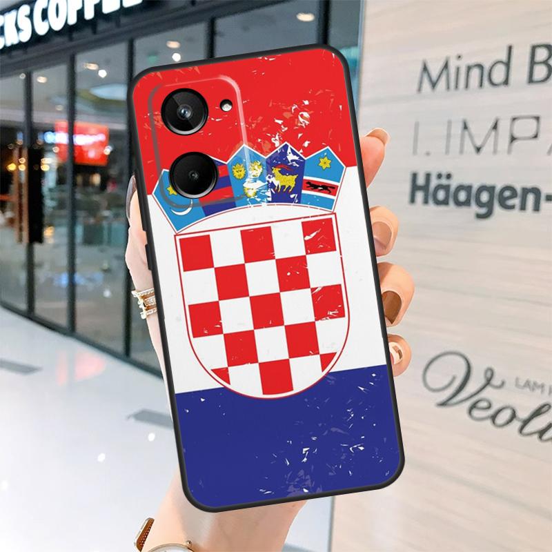 Croatia Flag Case For Realme 15 Pro 12 11 13 14 Pro Plus GT6 GT7 C55 C51 C53 C25 C63 C61 C65 C67 C71 C75