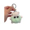 Keychain Cartoon Doll Wearing Hat Glasses Decor Imitation Rabbit Fur Charm Key Chain Keys Backpacks Cars Accessories