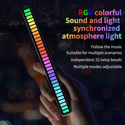 RGB лампа, музыкальный ритм, звукосниматель, несколько режимов, 5 скоростей, работа от батареи, настольная лампа управления звуком, окружающее освещение