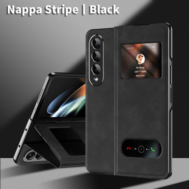 Кожаный чехол с защитой от пота и полной защитой для Samsung Galaxy Z Fold 4 5g Fold4 Fold3 Fold 3, чехол для мобильного телефона Samsung Fold4