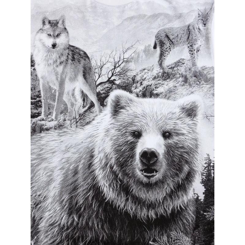 Men's Clothing 3D Bear Print Summer Man Clothes O-Neck Men's Short Sleeve T-Shirt Loose Men's Funny T-Shirts