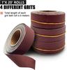 4 Grits Sandpaper Rolls Long Abrasive Sand Paper Rolls with Dispenser for Woodworking Metal Polishing 120 180 360 600 Grits Per Roll 6 Meters