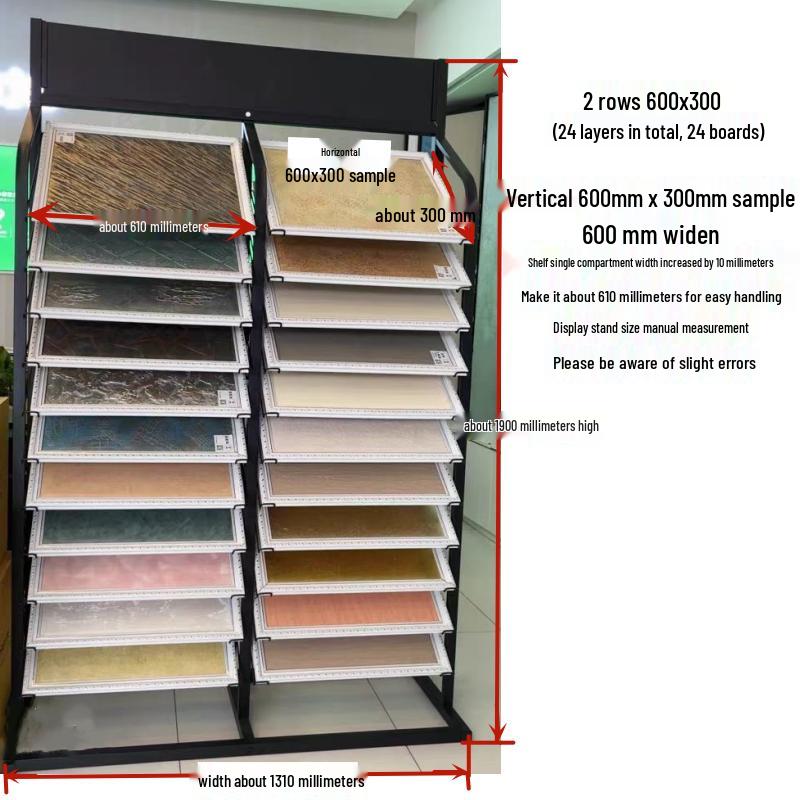 Multifunctional Vertical Display Rack for Kitchen Cabinet, Tile, and Glass Stone Samples